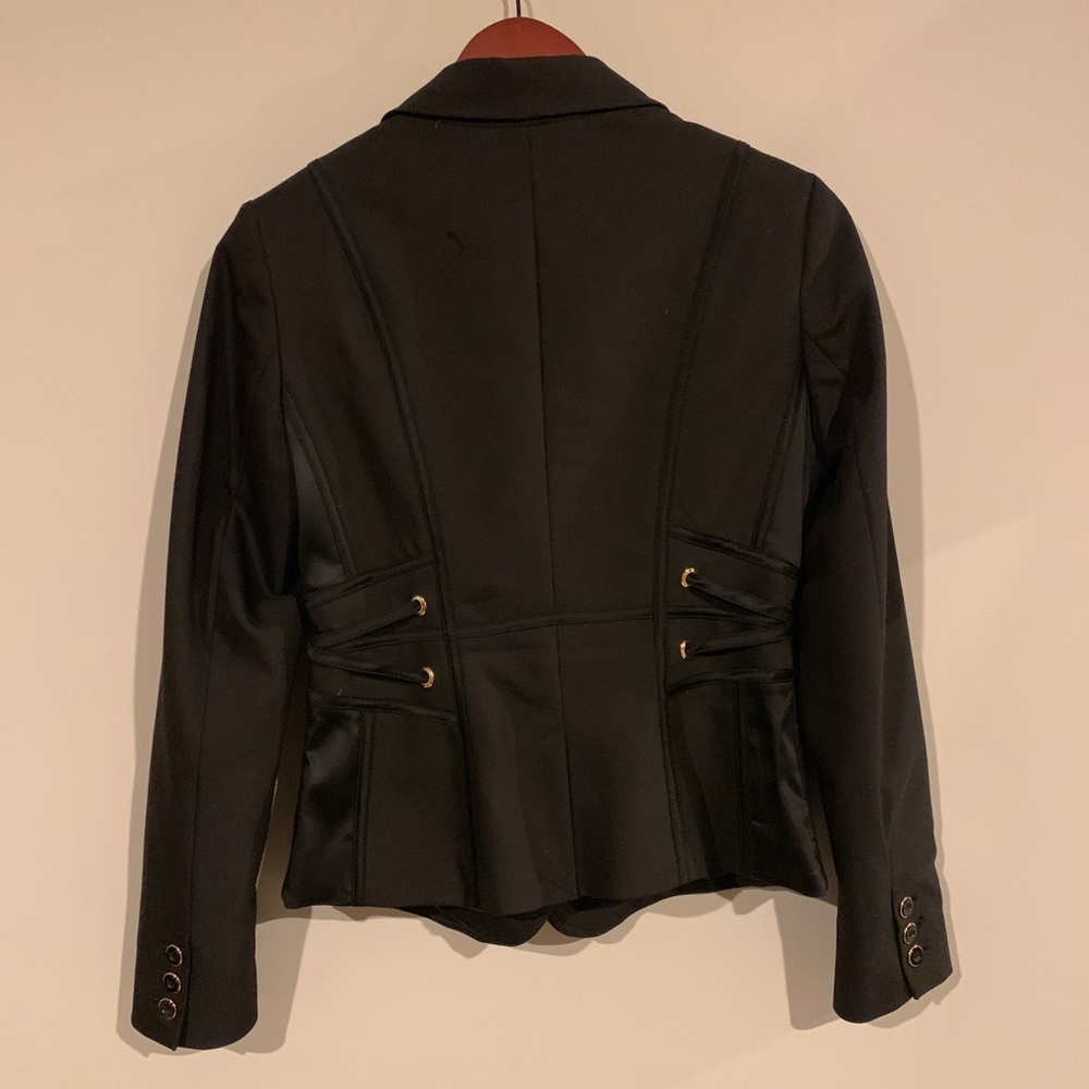 Cache Fitted Black Blazer with Gold Accents - Picture 2 of 7